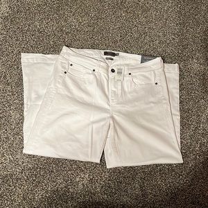 Torrid high-rise wide leg white jeans 16S